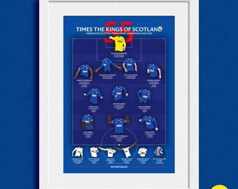 Rangers 55 Times the Kings of Scotland print