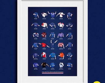 Follow Follow Glasgow Rangers print