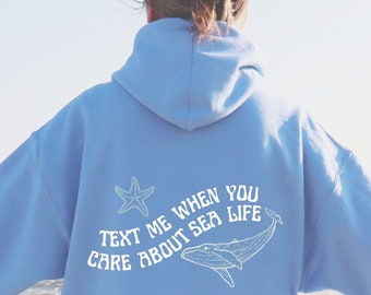 Humpback Whale Hoodie: Protect Our Oceans Beachy Sweatshirt