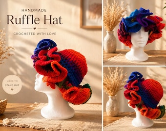 Gorro de ganchillo hecho a mano / Gorro de invierno acogedor / Gorro de punto elástico suave / Gorro cálido unisex / Regalo para ella o para él / Gorro de ganchillo grueso