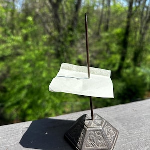Receipt Spike Spindle Paper Industrial office Antique desk supply 1930&#39;s Circa