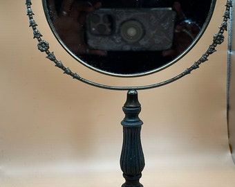 Gold Tone Vanity Swivel Mirror 2 sided.