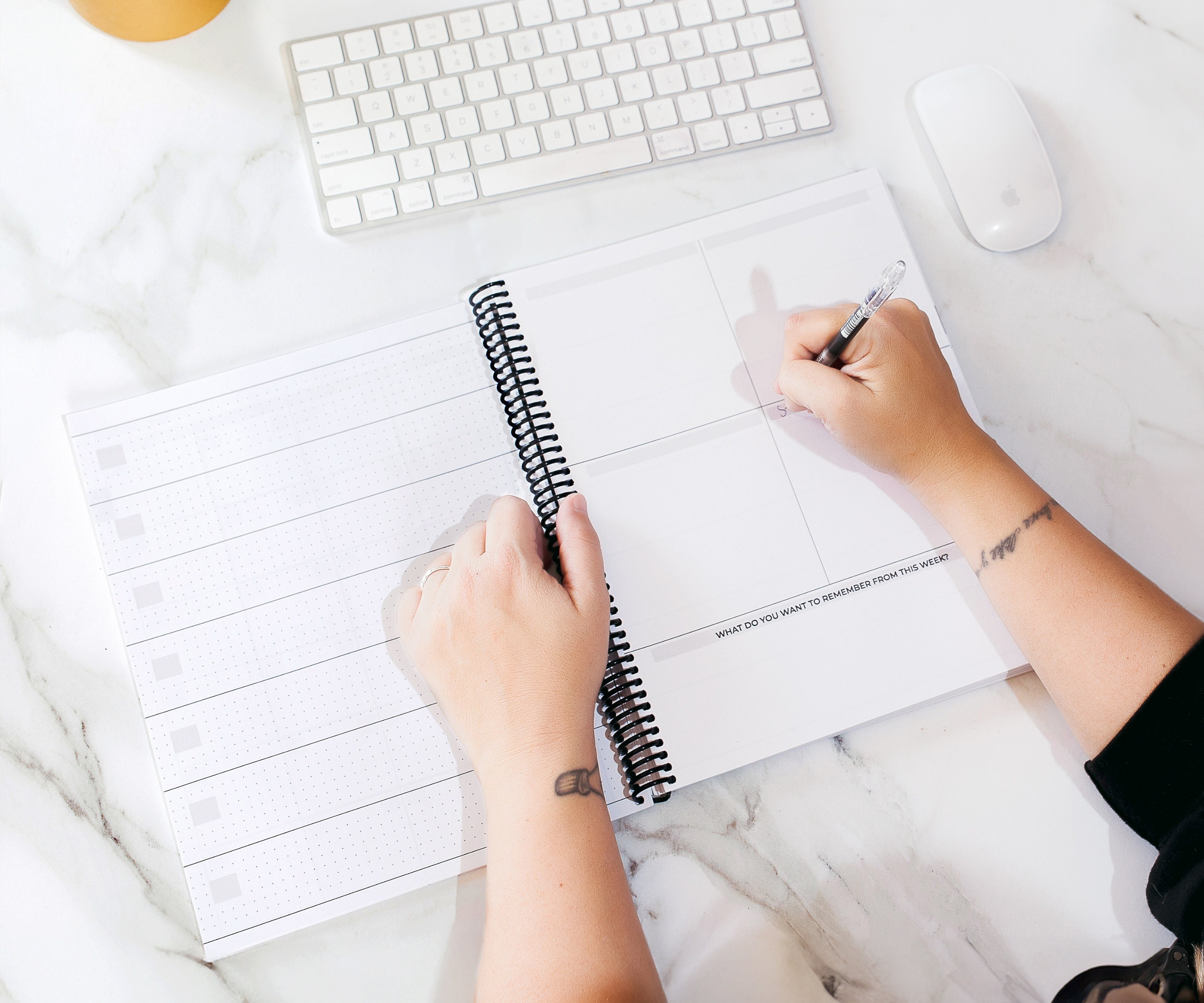 Large Undated Weekly Paper Planner Perpetual Calendar With Spiral or