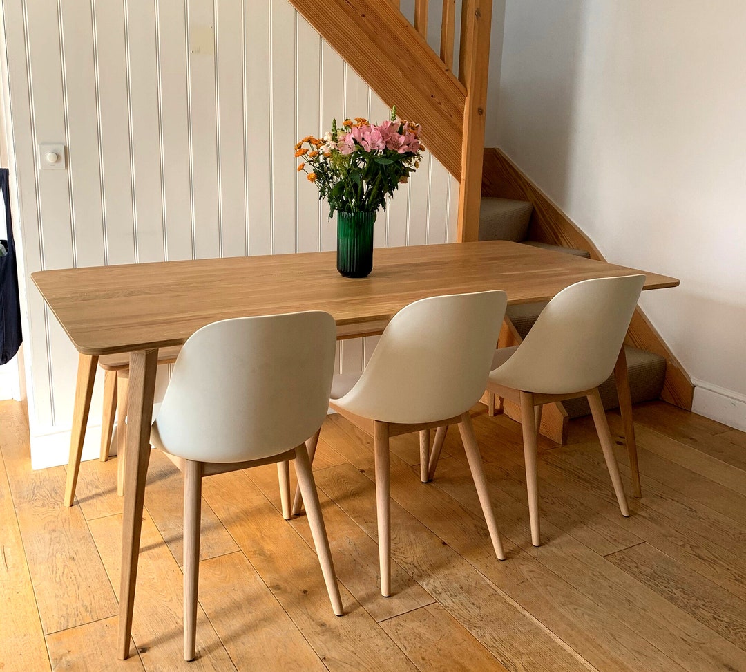 Handmade Wood Dining Table Solid Oak Wood Dining Table With Etsy