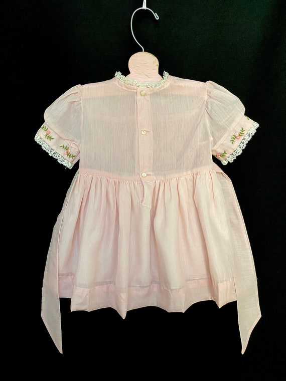 Vintage 60s 3T girls dress Polly Flinders pink ha… - image 9