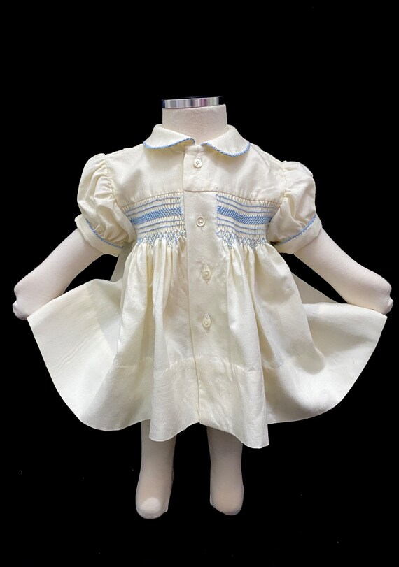 Vintage 50s 3-6 mo baby girl dress Harrods London… - image 2