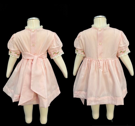 Vintage 60s 3T girls dress Polly Flinders pink ha… - image 6