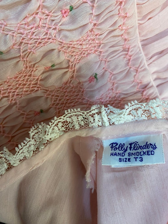 Vintage 60s 3T girls dress Polly Flinders pink ha… - image 10
