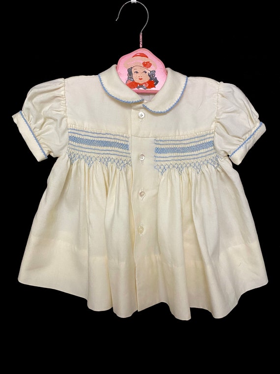 Vintage 50s 3-6 mo baby girl dress Harrods London… - image 9