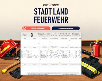 City Country Fire Department: Gift for Firefighter (A4 Printable PDF)