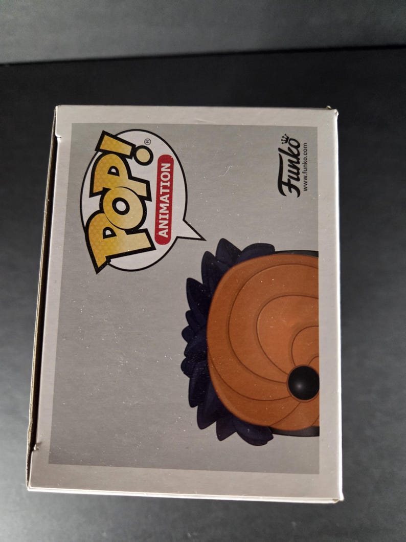 Pu&ograve; includere: Scatola Funko Pop! Animation con un personaggio con maschera marrone e capelli blu scuro. La scatola presenta il logo Pop! Animation e il logo Funko. Lo sfondo &egrave; di colore grigio chiaro.