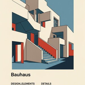 Bauhaus Print Set of 3, Geometric Wall Art, Modern Constructivist, Primary Abstract Art, Mid Century Modern, Instant Digital Download