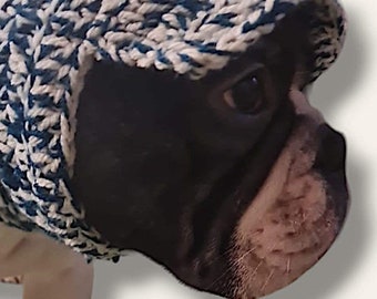 PATRÓN DE PUNTO, Gorro para Bulldog Francés, Ropa para Perros, Gorro de Punto, Moda para Perros, Perros, Mascotas, Gorro para Perro con Orejas Abiertas