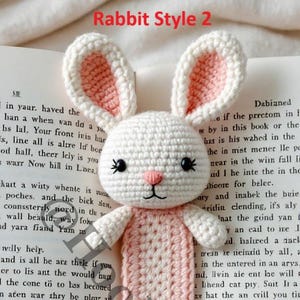 Crochet Rabbit Bookmark, Handmade 3D Rabbit Head, Premium Yarn, Cute Animal Book Marker, Perfect Gift for Book Lovers