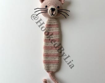 Crochet Cat Bookmark, Elegant Cat Book Marker, Handmade Animal Bookmark, Minimalist Book Accessory, Premium Yarn Reading Gift