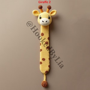 Handmade Giraffe Crochet Bookmark, Cute Giraffe Book Marker, 3D Animal Bookmark, Unique Reading Accessory, Gift for Book Lovers, Animal Gift