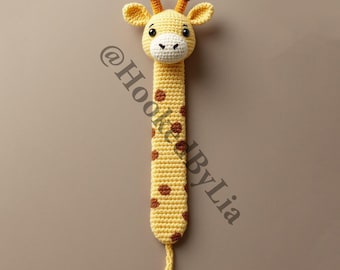 Marque-page girafe au crochet fait main, marqueur de livre girafe mignonne, marque-page animal 3D, accessoire de lecture unique, cadeau pour les amateurs de lecture, cadeau animal