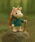 Tiny Explorer Unicorn Plush – Handmade Crochet Hiker with Backpack, Miniature Camping Gift, Kawaii Adventure Amigurumi – HookedByLia product logo