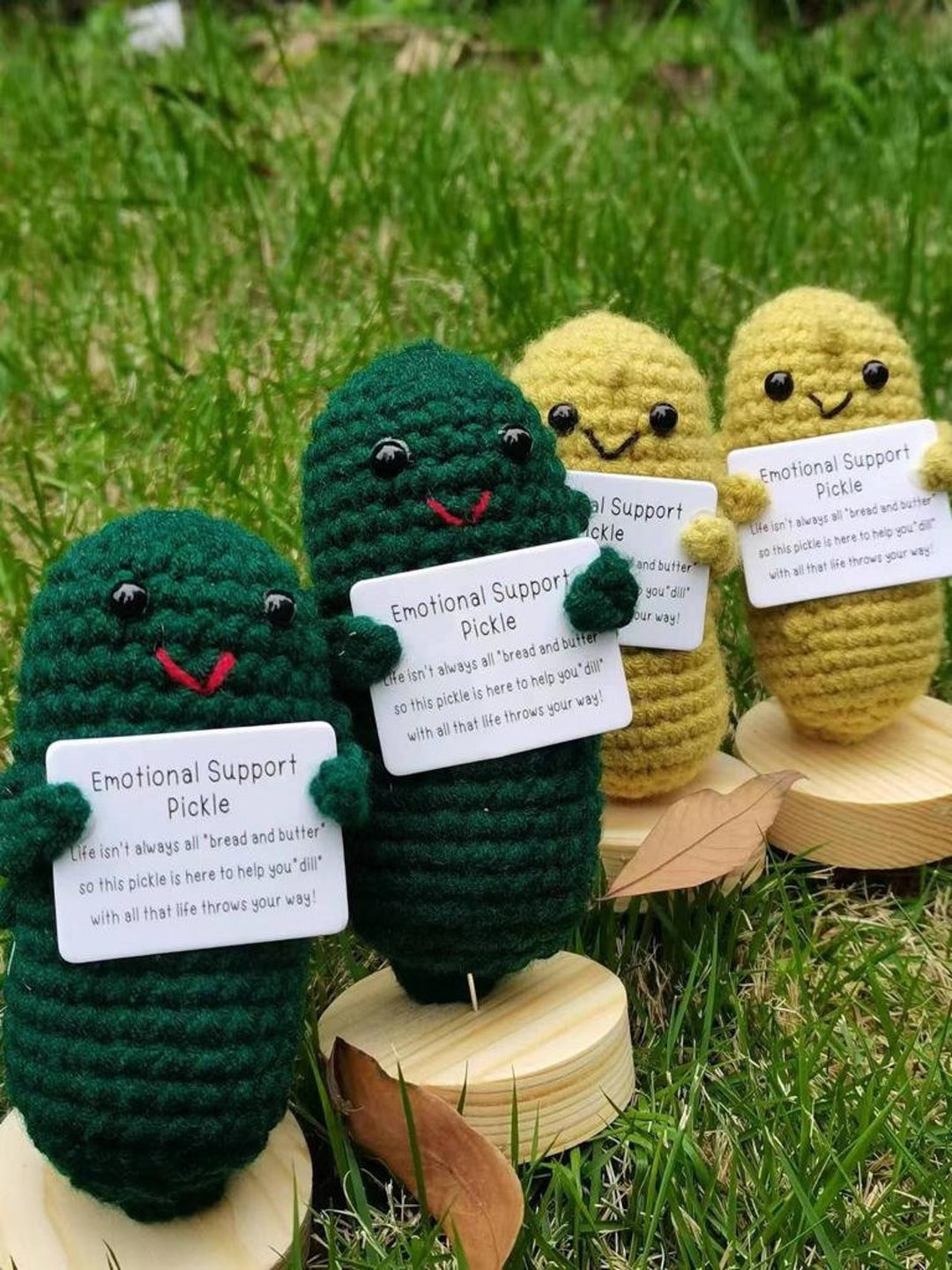 Handmade Crochet Emotional Support Pickles Mental Health Gift Etsy