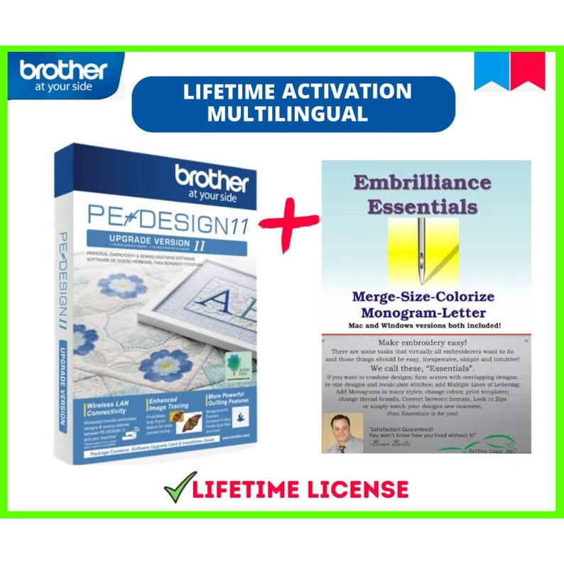 Brother PE DESIGN 11 Embrilliance Essentials Embroidery Etsy Australia