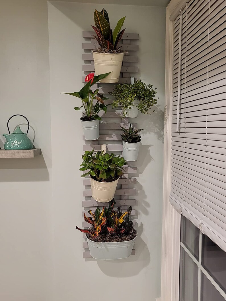 2 Pack Wooden Wall Hanging Planter Wall Planter Indoor Wall Plant