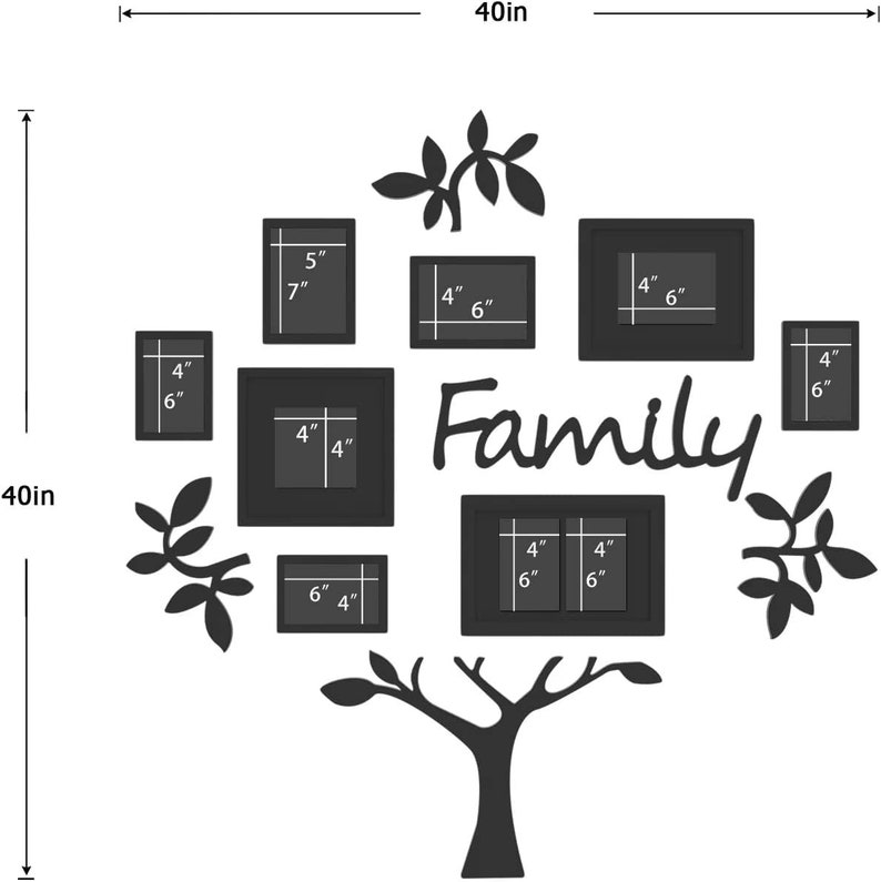 Wooden Collage Picture Frame With Wall Decoration Plaque Etsy
