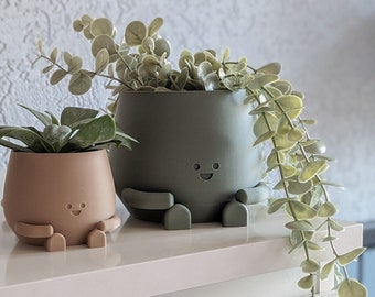 Plant pot face ultra happy cute plant pot cute decoration indoor planter pot happy face plant lover gift birthday gift planter flower pot