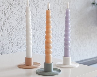 Kerzenhalter im skandinavischen Stil, minimalistisches Dekor, nordischer moderner konischer Kerzenhalter, einzigartiges Einweihungsgeschenk, Kerzenhalter