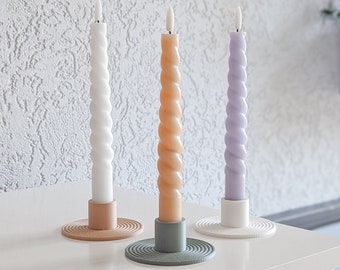 Candle Stick Holder Scandinavian Style Minimalist Decor Nordic Modern Tapered Candle Holder Unique Housewarming Gift Kerzenhalter