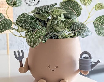 Gardening gift garden enthusiasts plant pot gardening lover gift plant pot happy face plant pot decoration plant lover gift idea Pflanztopf