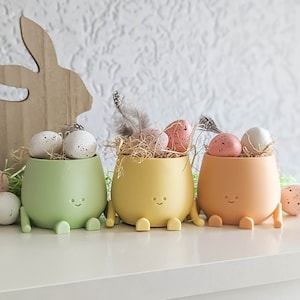 Easter gift Plant Pot Easter decorer Easter Basket decoration Unique Gift for Home and Office Decoration Osterdeko easter egg holder Pâques