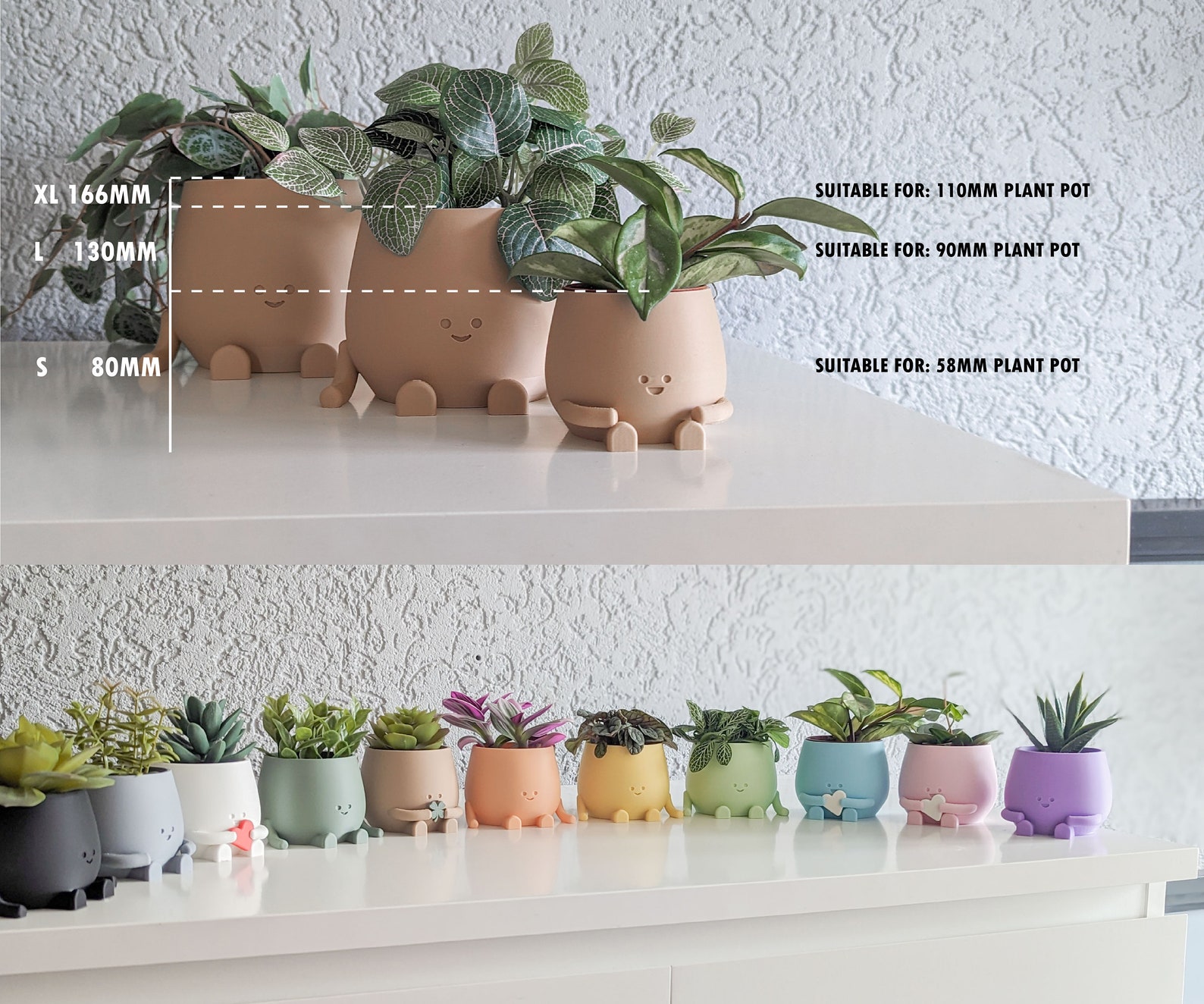 NWFashion Garten-Übertopf 'Süßes Haus' – Mehrstöckiges Design, 15x13x19 Cm, Für Sukkulenten & Kräuter