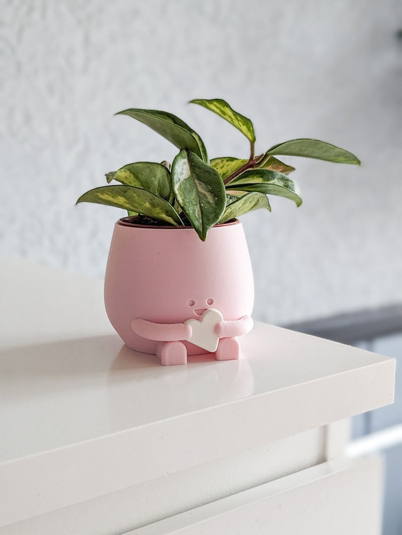 Baby girl gift idea pink plant pot with gift for her