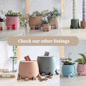 Plant pot face ultra happy cute plant pot cute decoration indoor planter pot happy face plant lover gift birthday gift planter flower pot image 10