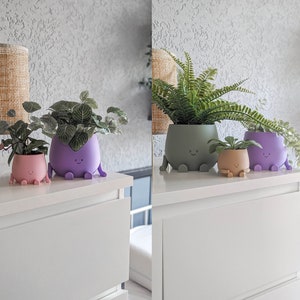 Plant pot face happy cute plant pot cute decoration indoor planter pot happy face plant lover gift birthday gift cute planter pot flower pot Lavender