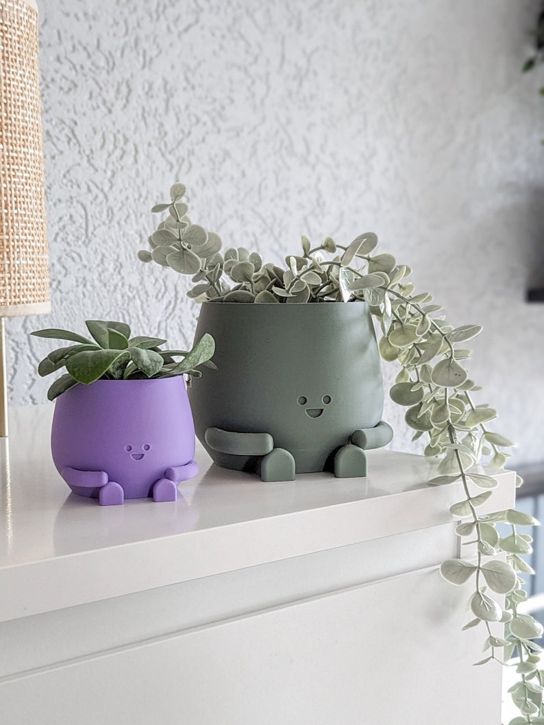 Plant pot face ultra happy cute plant pot cute decoration indoor planter pot happy face plant lover gift birthday gift planter flower pot image 6