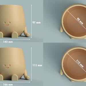 Happy plant pot coffee lover gift for her cozy plant pot holding a coffee mug Pflanztopf Succulent cute gift idea latte lovers Kaffeetasse image 3