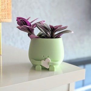 Adorable Baby Shower gift Planter Pot First Birthday gift gender reveal party gift baby gift plant pot cute decoration indoor planter pot image 2
