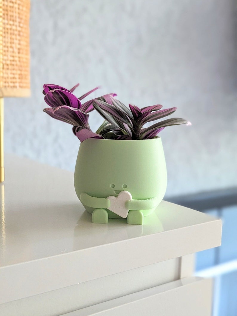 Adorable Baby Shower gift Planter Pot First Birthday gift gender reveal party gift baby gift plant pot cute decoration indoor planter pot image 2