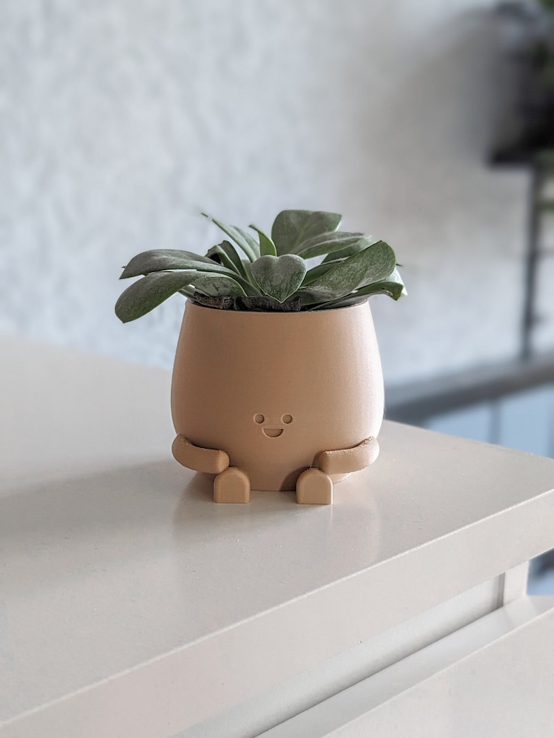 Plant pot face ultra happy cute plant pot cute decoration indoor planter pot happy face plant lover gift birthday gift planter flower pot image 7