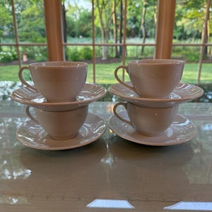 Apilco Tradition Porcelain Cups and Saucers