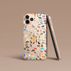 Mice Clear Phone Case For iPhone 16e 16 Pro Max Ultra Mini 15 14 13 12 MagSafe 11, 7/8/SE20/SE22 7/8 Plus Samsung Galaxy S25 S24