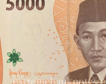Indonesia 5000 Rupiah 2022 P-169a aUNC Collectible Banknote | Authentic Modern Indonesian Currency | World Paper Money
