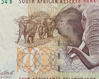 South Africa 20 Rand ND (1993) P-124a aUNC Collectible Banknote | Rare Pre-Mandela Currency | Authentic African Paper Money