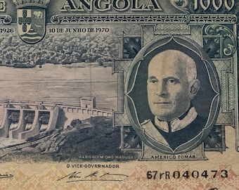 Banconota da collezione Angola 1000 Escudos 1970 P-98 VF