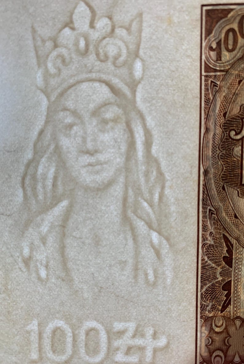 Embossed Bank Note Poland 100 Zlotych 1934 P-75 XF Collectible Banknote - Etsy