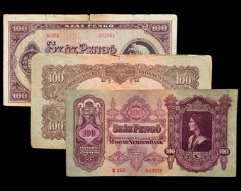 Bundel 100 Pengő-bankbiljetten, Hongarije