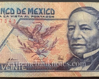 Mexico 20 Nuevos Pesos 1992 P-100 VF Collectible Banknote | Andres Quintana Roo Vintage Paper Money