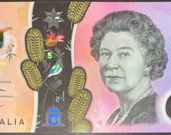 Australia 5 Dollars Banknote 2016 Pick 62a UNC | Queen Elizabeth II Next Generation Polymer | ExtremeBanknotes Premium World Paper Money
