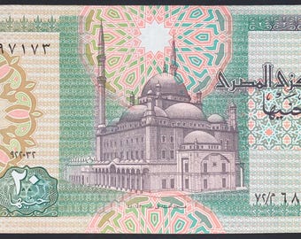 Egipto 20 libras 1992 P-52 AUNC Billete africano de colección